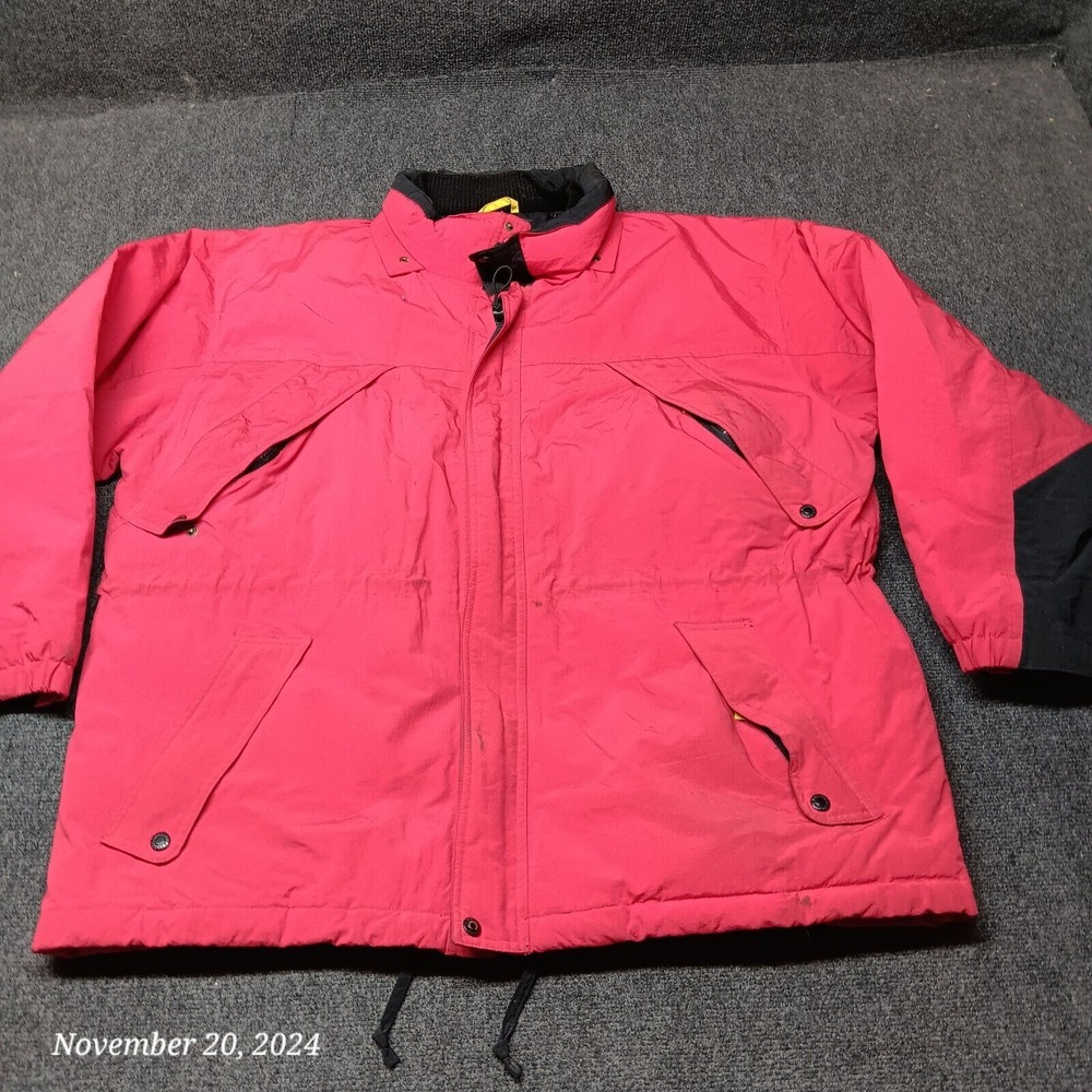 Vintage Marlboro Country‎ Store Down Puffer Jacket Men XXL 2XL Red